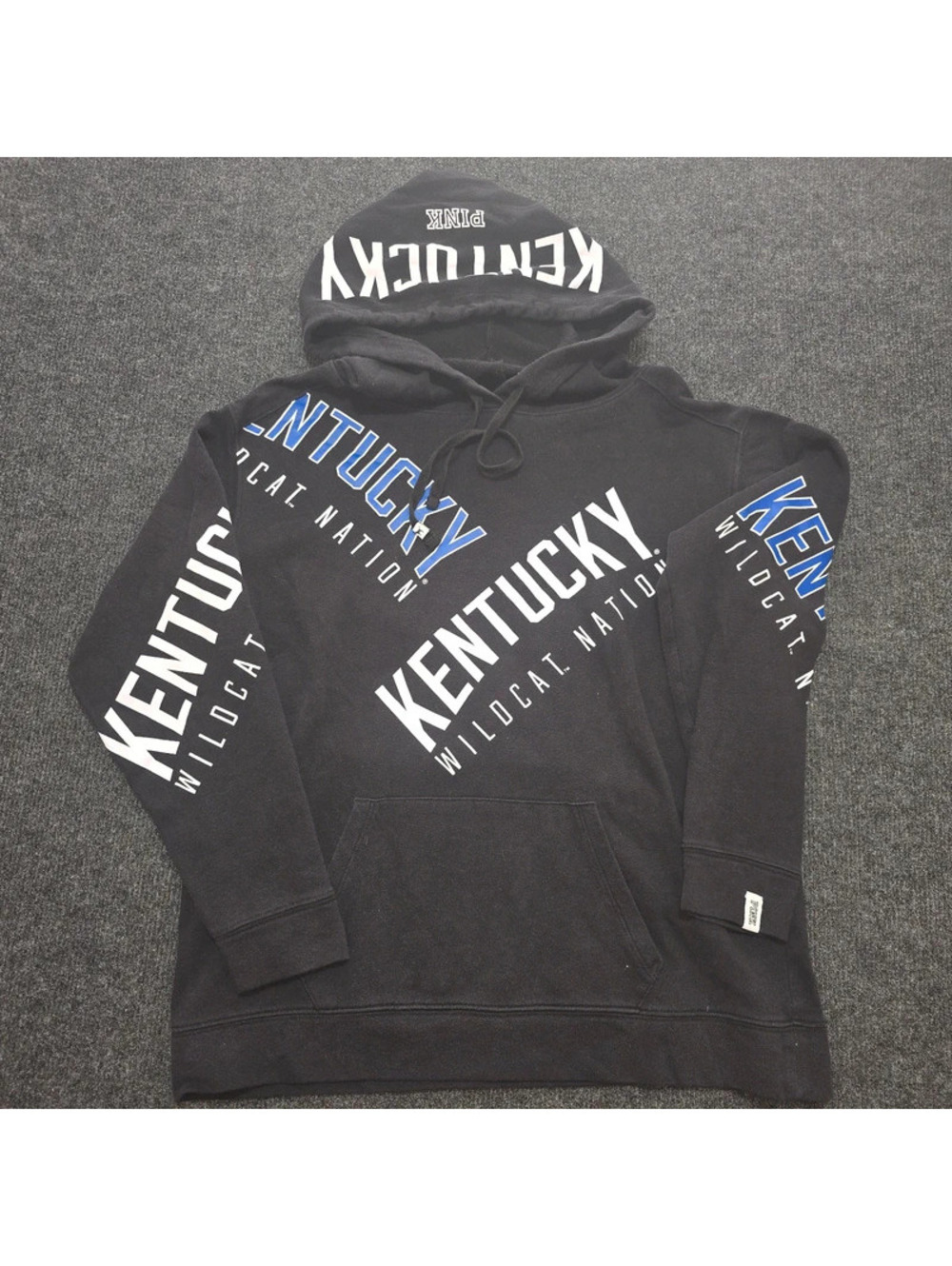 PINK Victoria Secret Kentucky Wildcats Hoodie Medium M Black 5th Ocean All Over